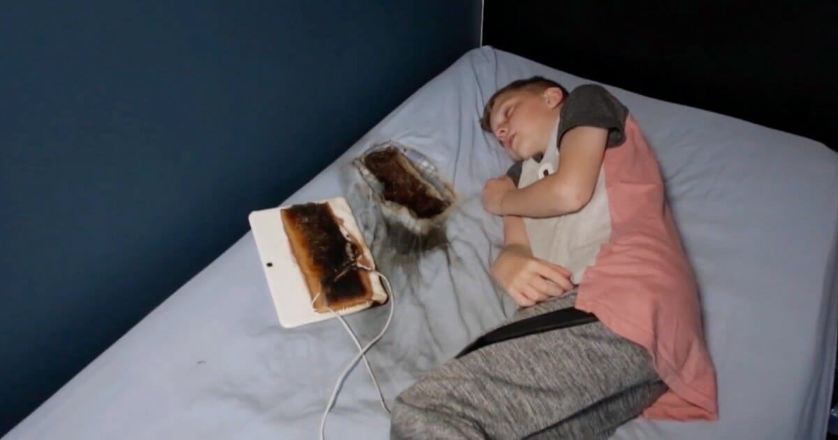 Boy Wakes Up To Room Full Of Smoke Realizes His Tablet Caught Fire
