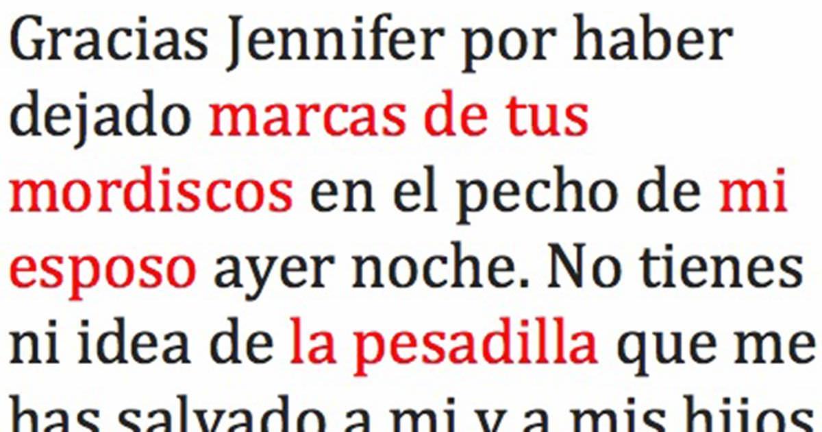 Una furiosa esposa le escribe la mejor carta a la amante 