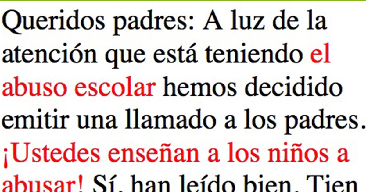 Carta De Un Niño A Sus Profesores - Asociación Elisabeth D'Ornano Para