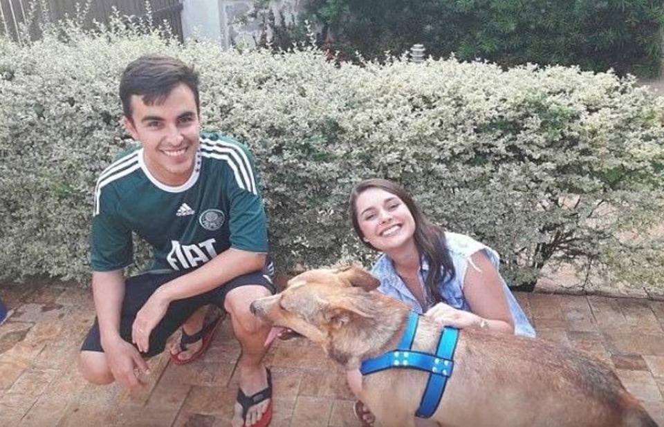 familia con perro