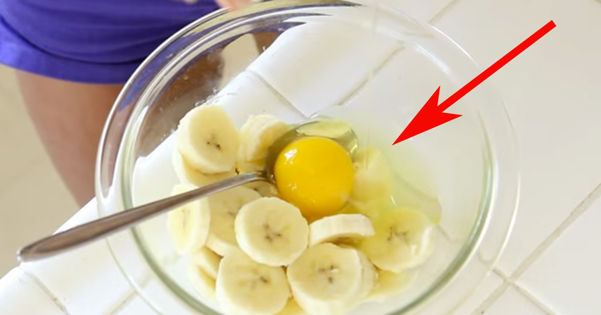 She starts mixing eggs and bananas. But when I see the result… Marvelous!