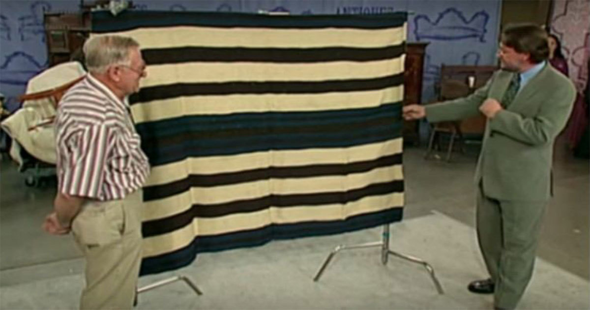 Man Brings Old Blanket On Antiques Roadshow And Weeps When He Man Brings Old Blanket On Antiques