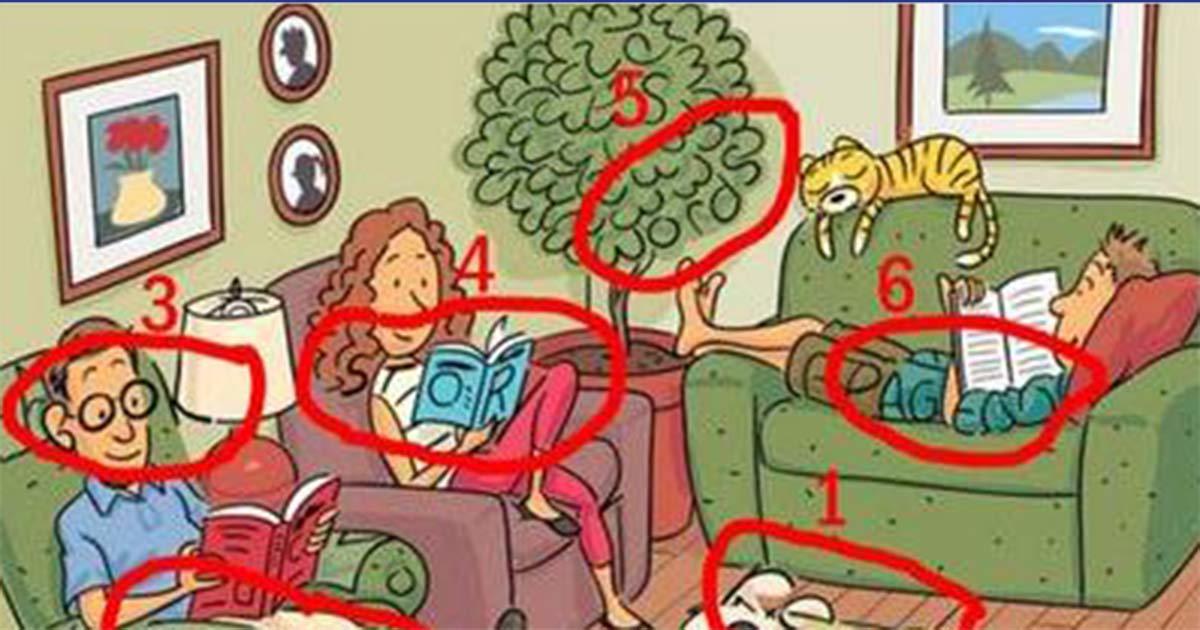 Here Are The 6 Hidden Words From The Cartoon Picture That ...