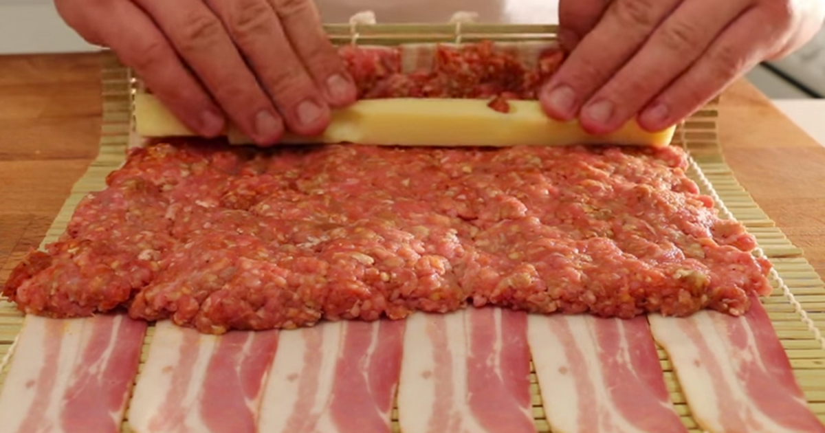 He Rolls Meat, Bacon And Cheese. The Result? I’m Drooling.