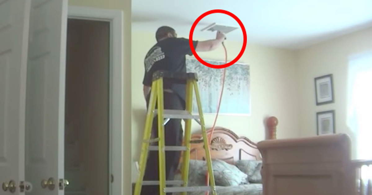 Lisa installs hidden camera at home and catches repairman red-handed.