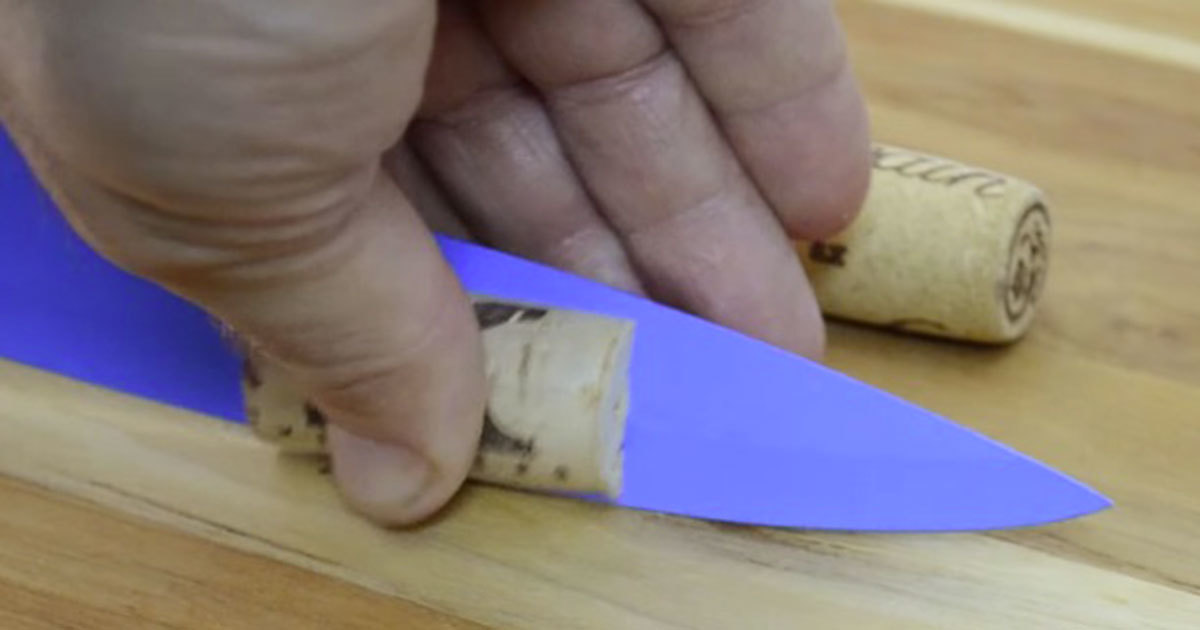 He Cuts A Cork In Half And Creates Something We All Need In The Kitchen.
