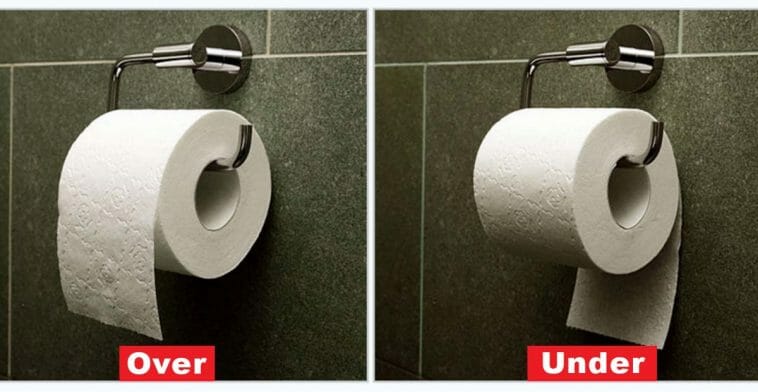 Big news folks! Here's the correct way to hang your toilet paper