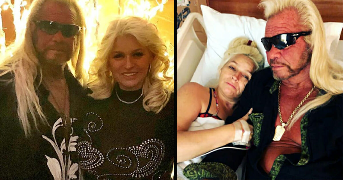 Dog the Bounty Hunter and wife Beth clinging to each other in cancer battle