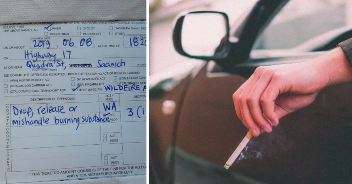 Police chief sends message with $575 ticket for throwing lit cigarette ...