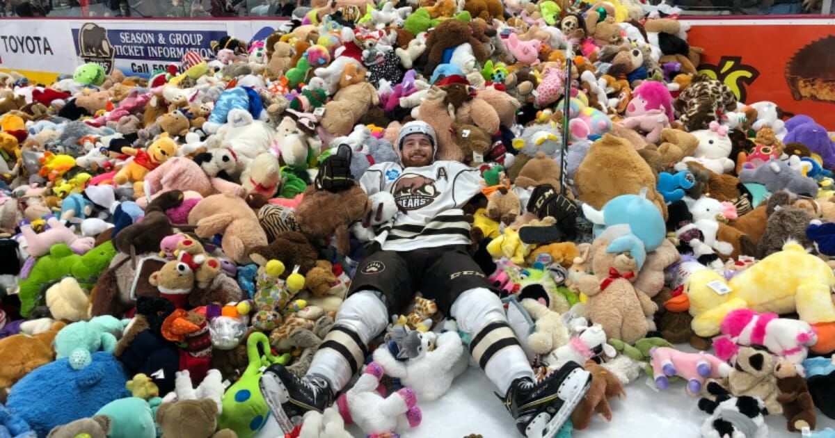 everblades teddy bear toss 2018