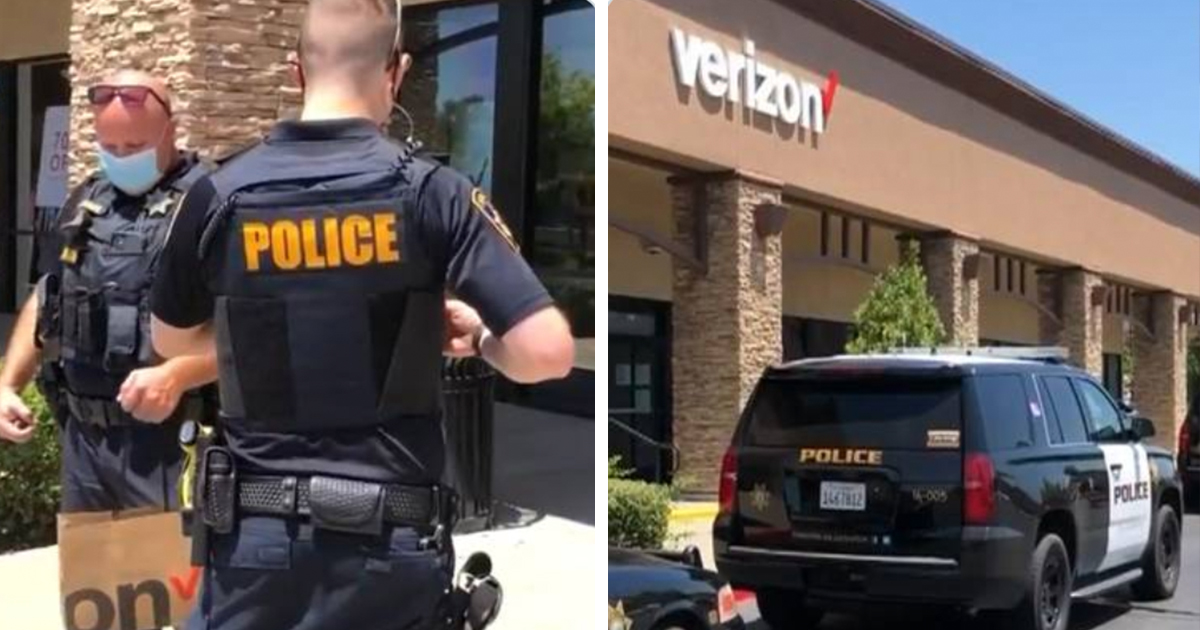 Woman urinates on floor after refusing to leave Verizon(00)