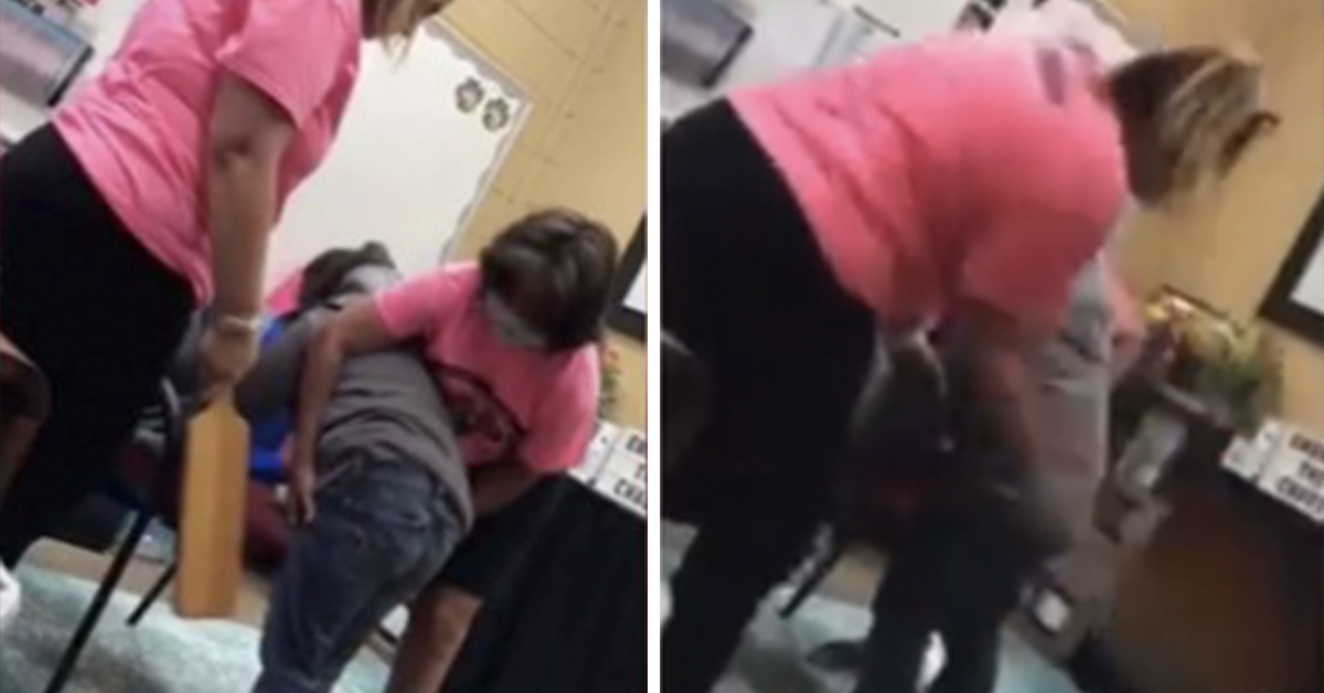 Principal caught on camera paddling a 6-year-old girl "did ...