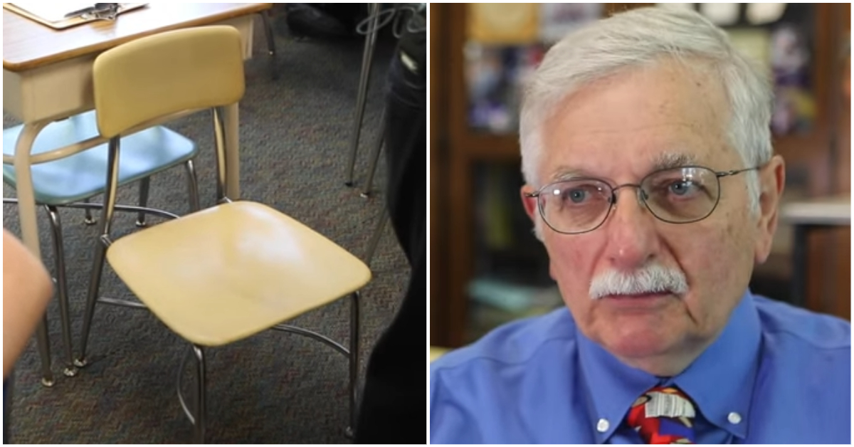 Middle school teacher always keeps one chair empty in classroom as an