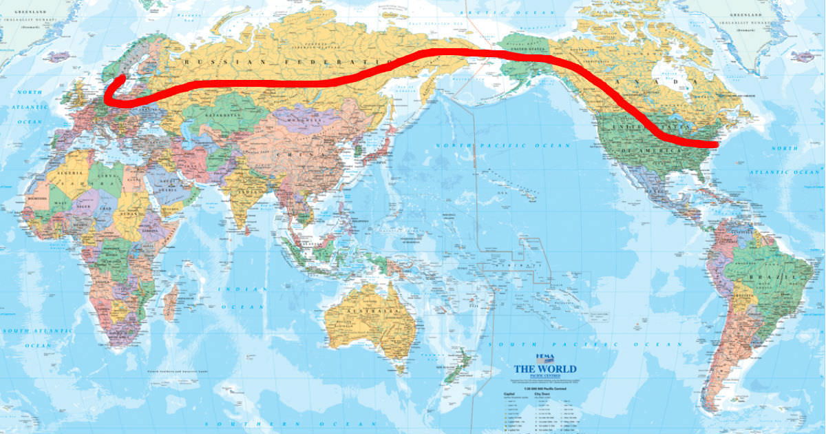 Ryssarnas galna plan Bilväg från Stockholm till New York.