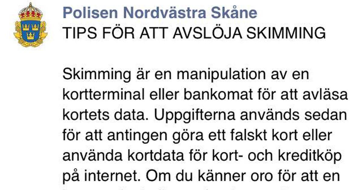 Polisen Varnar For Bankomatbluffen Sa Skyddar Du Dig Mot Att