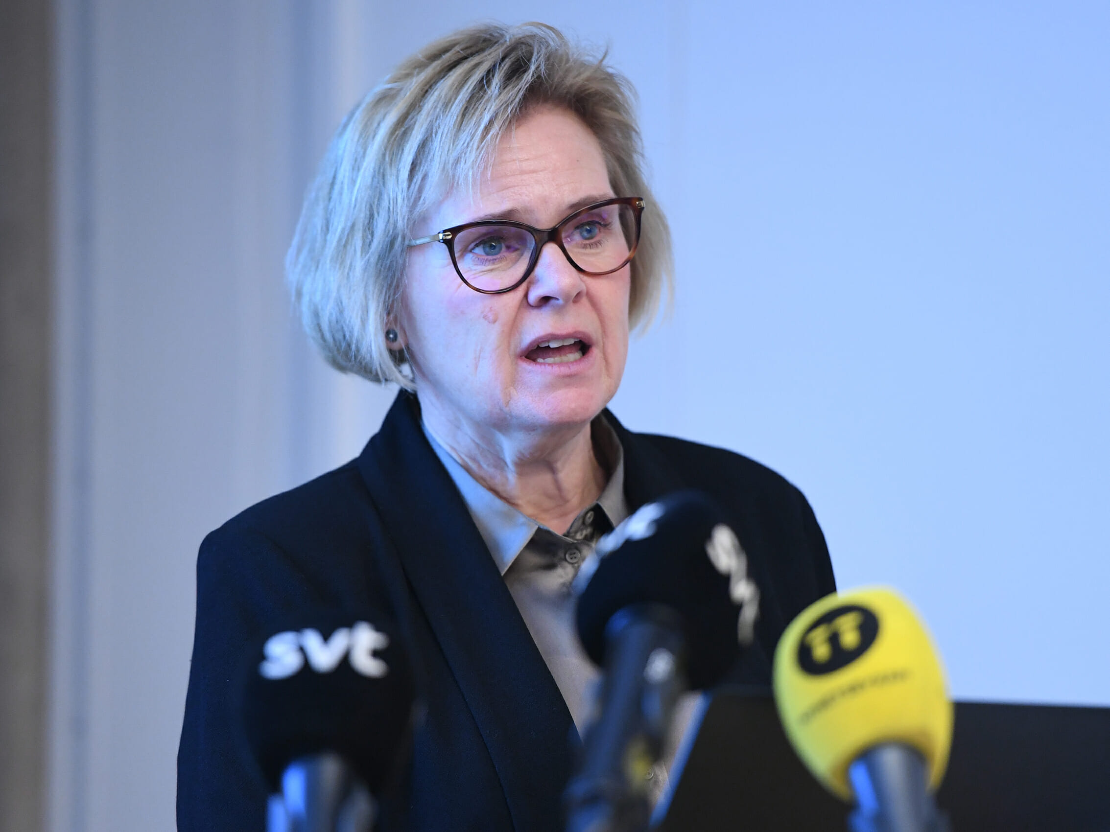 STOCKHOLM 20181218 Riksåklagare Petra Lundh, särskild utredare, presenterar ungdomsreduktionsutredningen vid en pressträff på tisdagen.