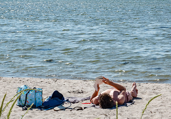 sola, bada, värme