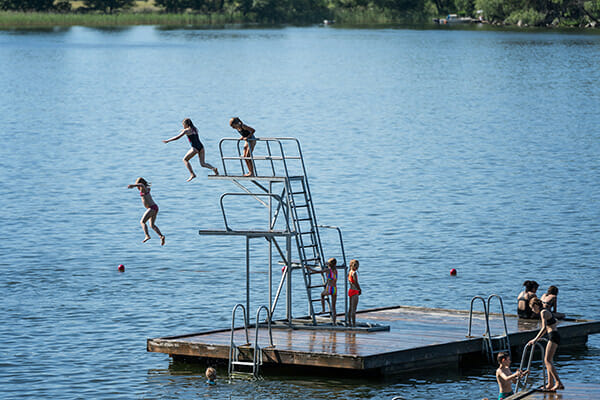 sommar, sol, bad