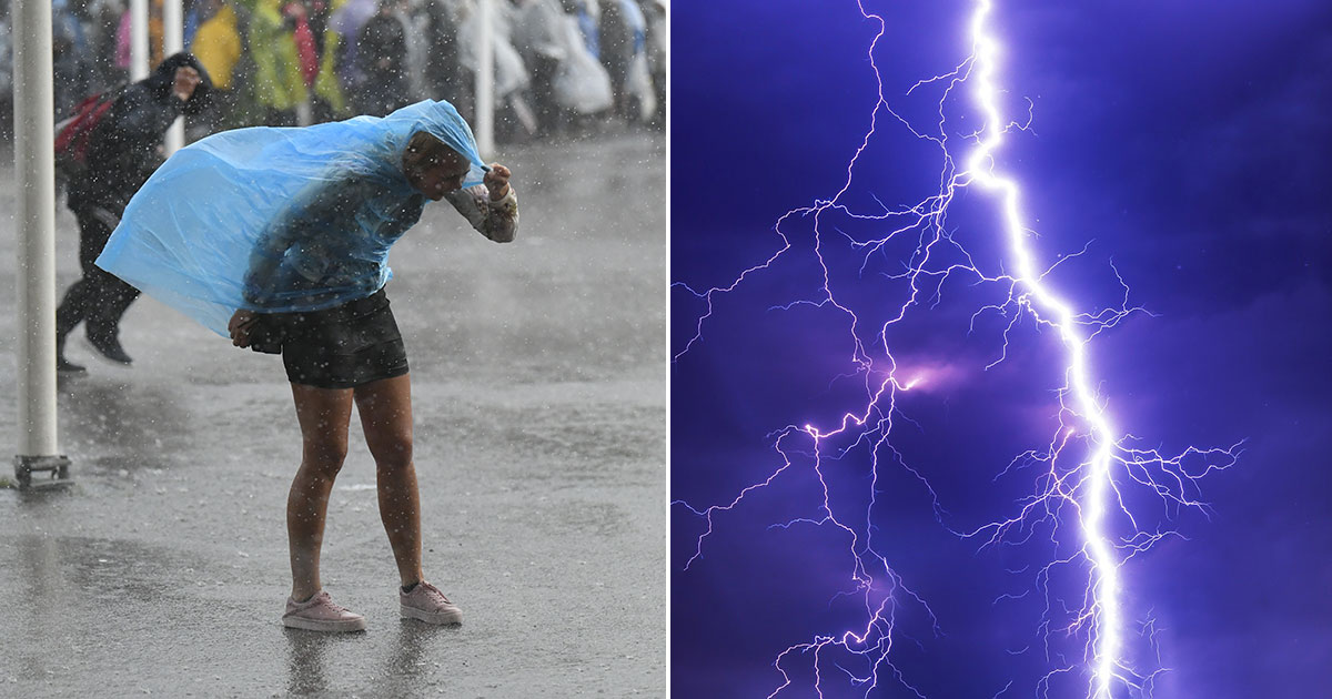 regn, oväder, åska