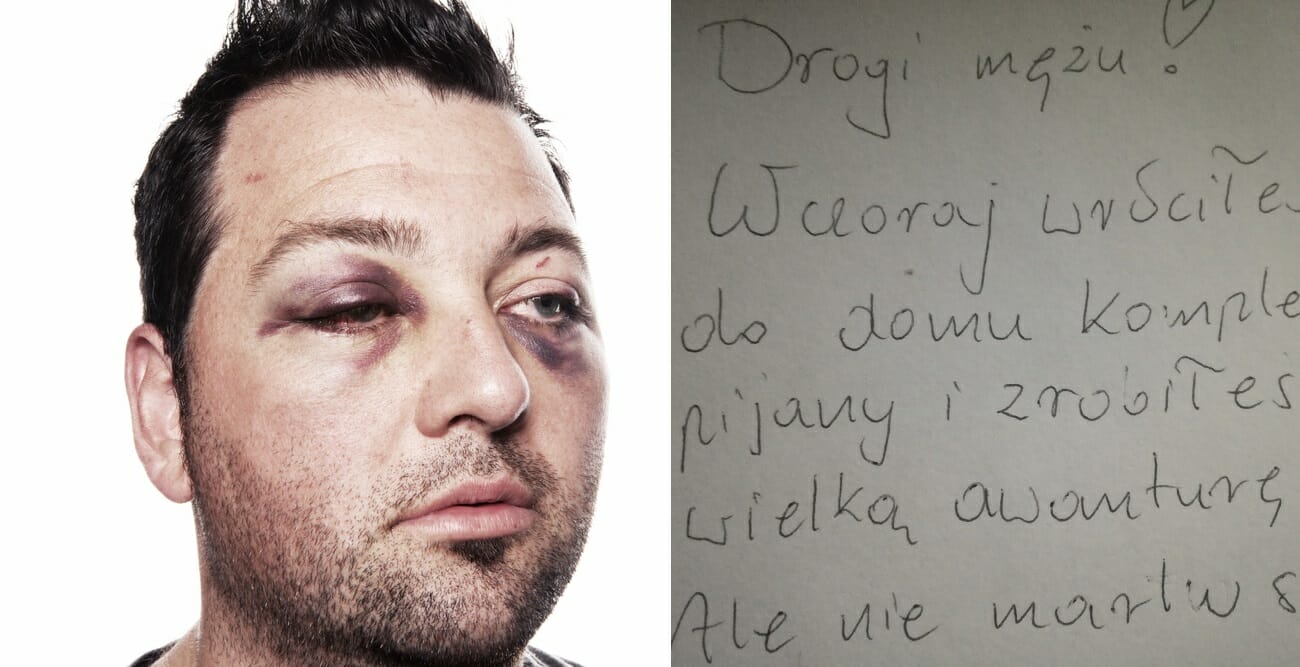 Dawniej O Osobie Która Budzi Współczucie Janusz budzi się z podbitym okiem i okropnym kacem - następnie znajduje