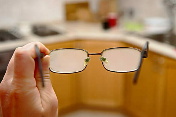Zaparowane okulary