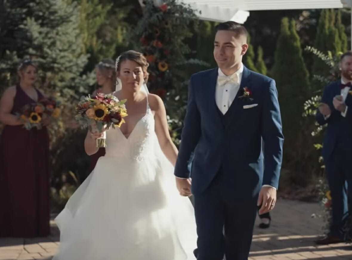 Jill i Max podczas ślubu
