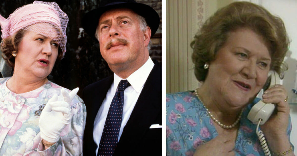 Hyacinth Bucket fra "Høy på pæra" fylte nylig 91 år hold på hatten