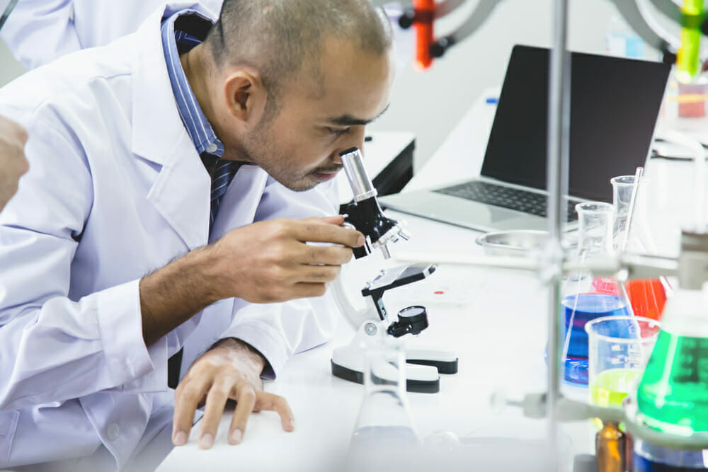 Doc with microscope