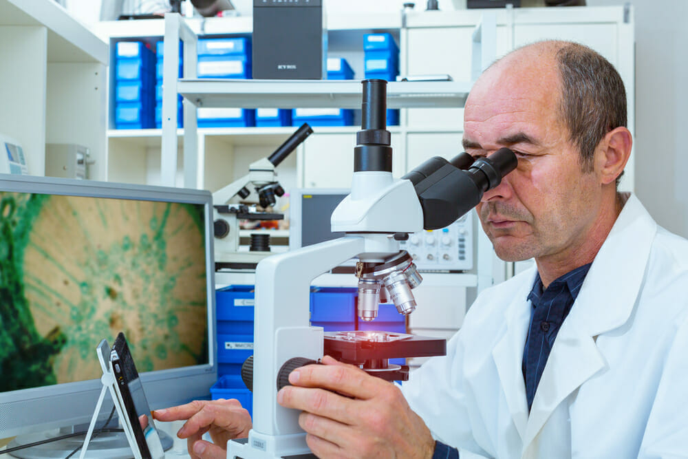Doc with microscope