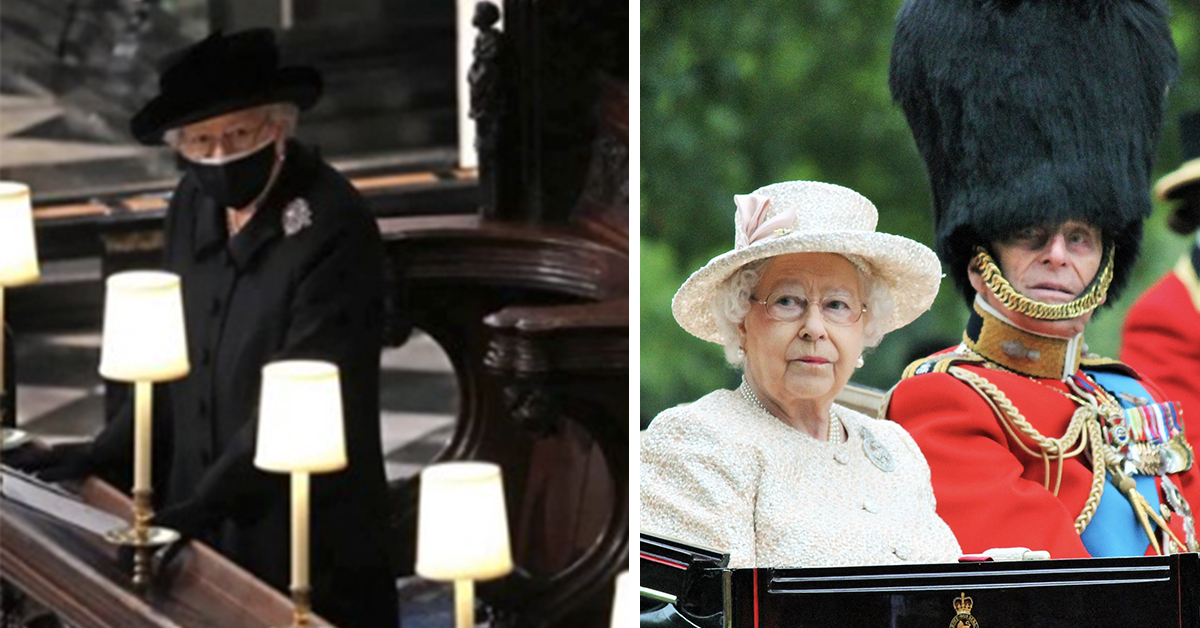 Queen Elizabeth legt Brief auf den Sarg ihres Mannes Prinz Philip