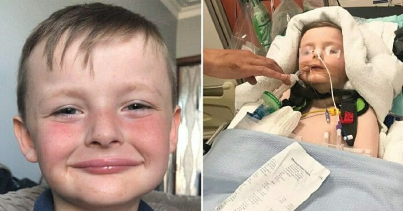 Un garçon de six ans rentre à la maison avec un mal de tête Le garçon a été transporté d'urgence à l'hôpital après avoir
